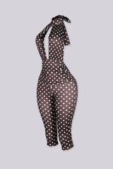 Evanna Polka Dot Capri Jumpsuit