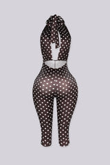 Evanna Polka Dot Capri Jumpsuit