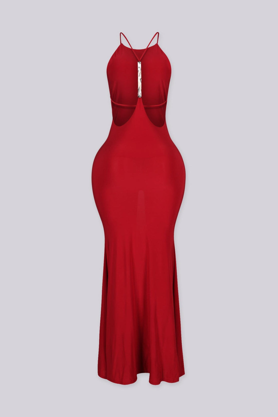 Giovanna Open Back Halter Maxi Dress
