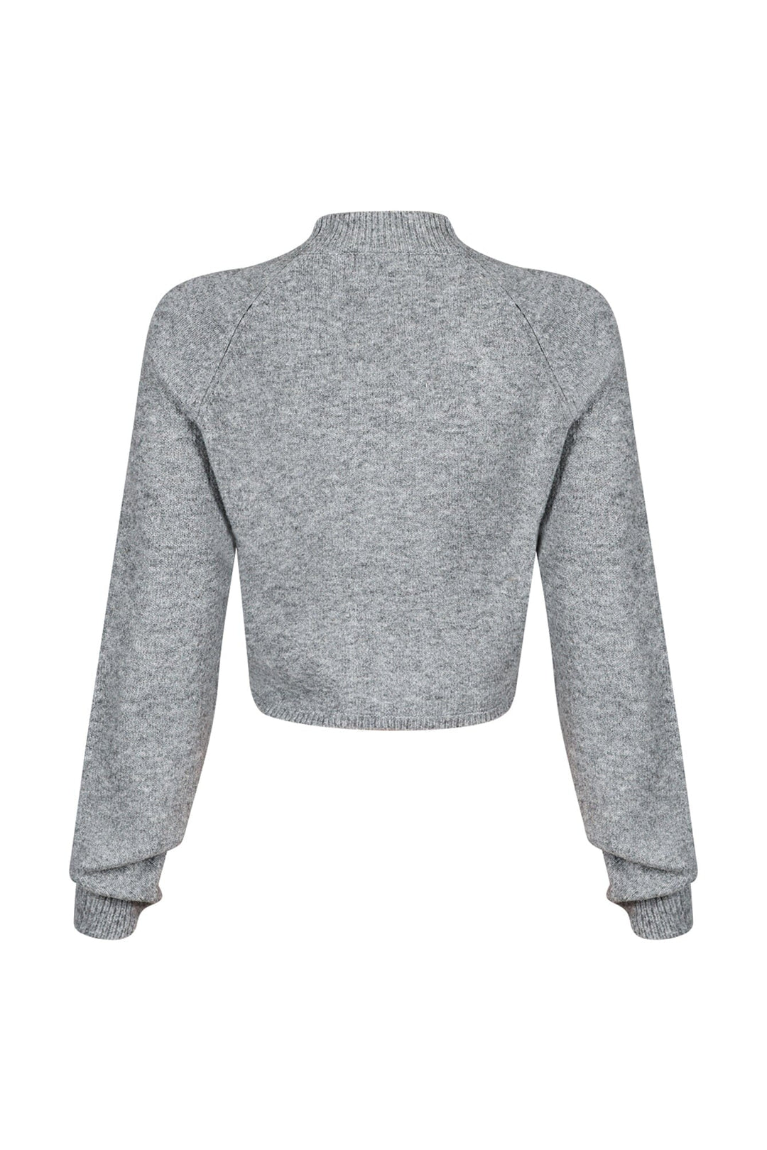 Long sleeve mock neck sweater top featuring bear graphic