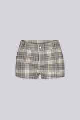 High waisted shorts fitted through the hip and thigh with a structured woven feel throughout