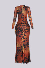 Imani Leopard Print Cutout Maxi Dress