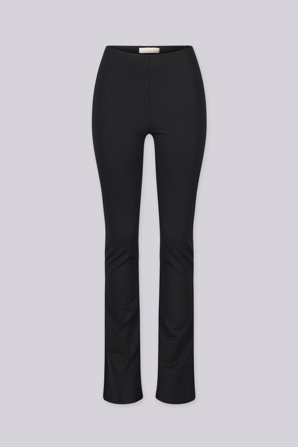 Seamless slim fit high waisted flare pants with flat elastic waistband