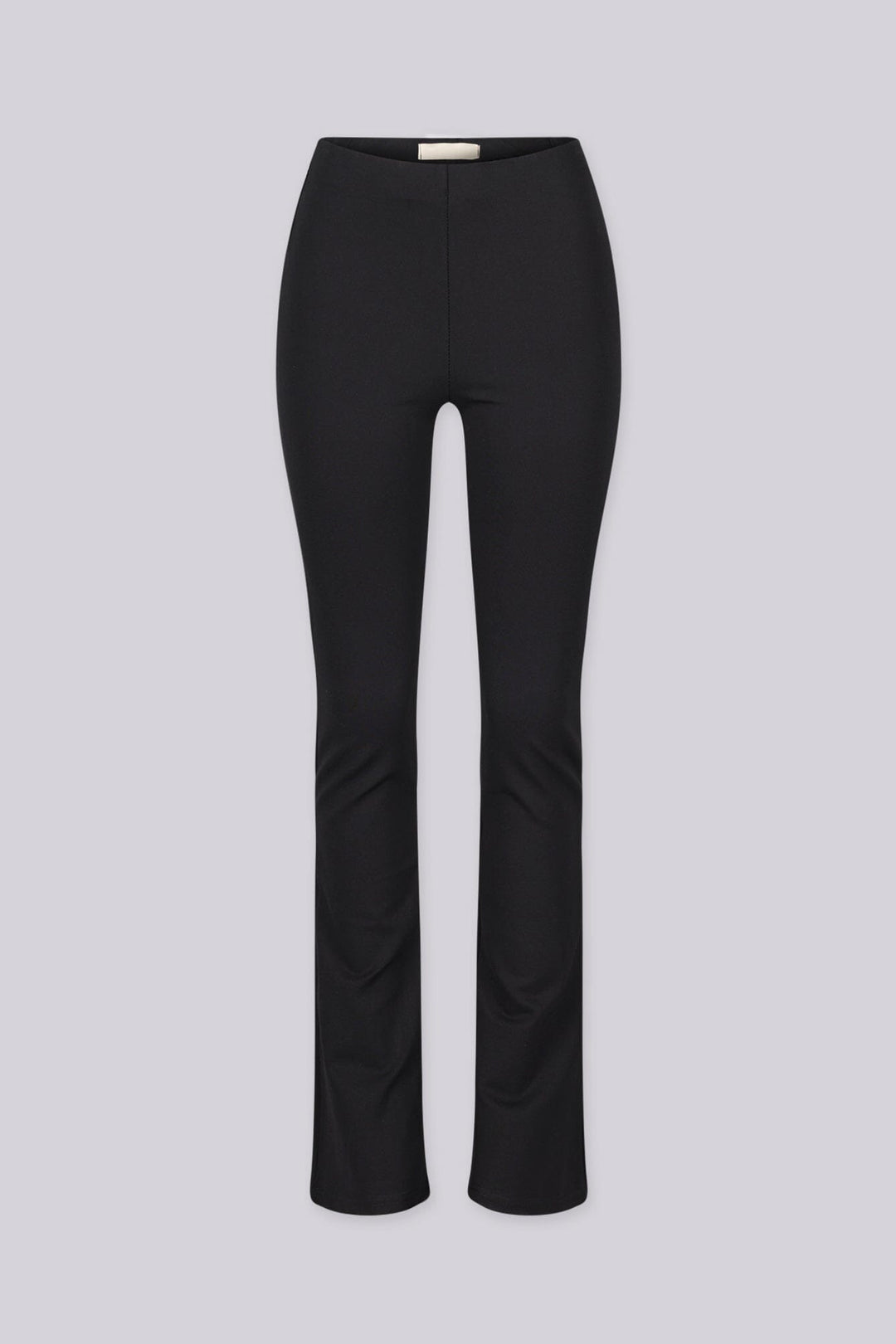 Seamless slim fit high waisted flare pants with flat elastic waistband