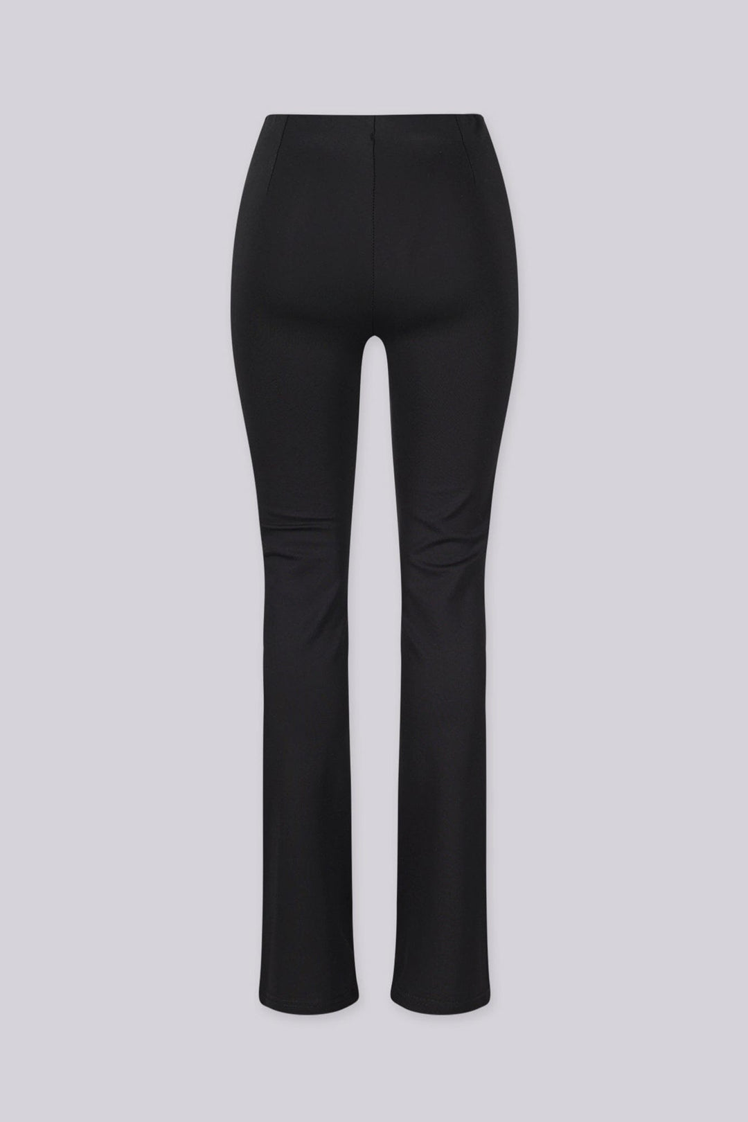 Seamless slim fit high waisted flare pants with flat elastic waistband