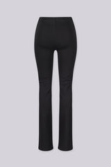 Seamless slim fit high waisted flare pants with flat elastic waistband