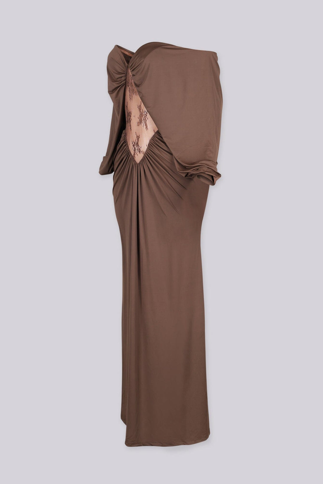 Lucinda Off Shoulder Lace Panel Maxi Dress