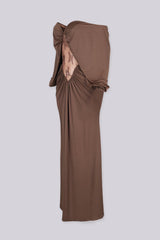 Lucinda Off Shoulder Lace Panel Maxi Dress