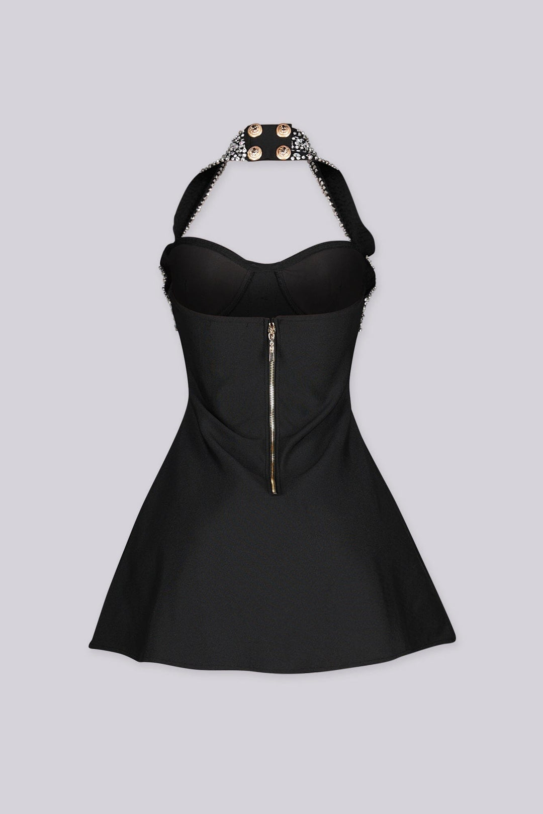 Lumiere Noir Halter Mini Dress