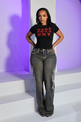 Soft stretch cotton baby tee with bold “MAKE BOYS CRY” graphic