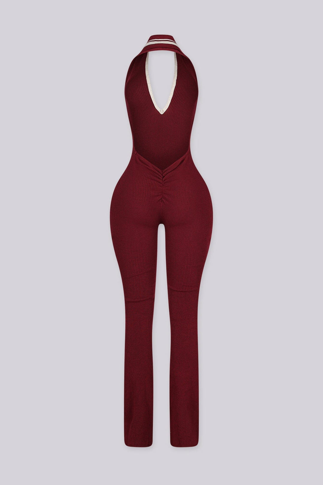 Marisa Halter Open Back Flare Jumpsuit