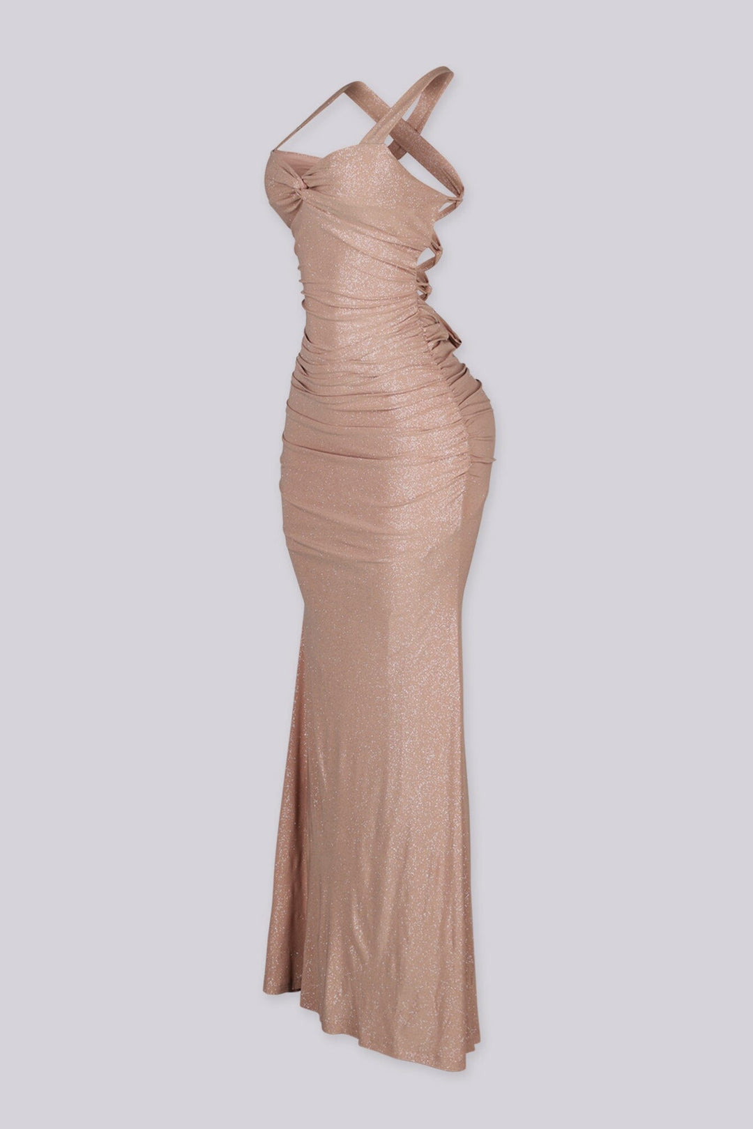 Marisol Glitter Ruched Maxi Dress