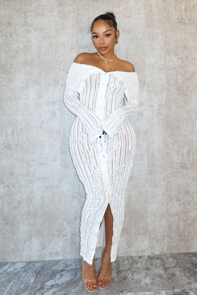 Melody Off Shoulder Midi Dress