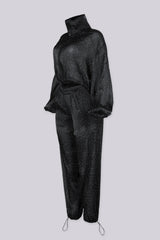 Mirae Rhinestone Satin Jacket &amp; Pants SET