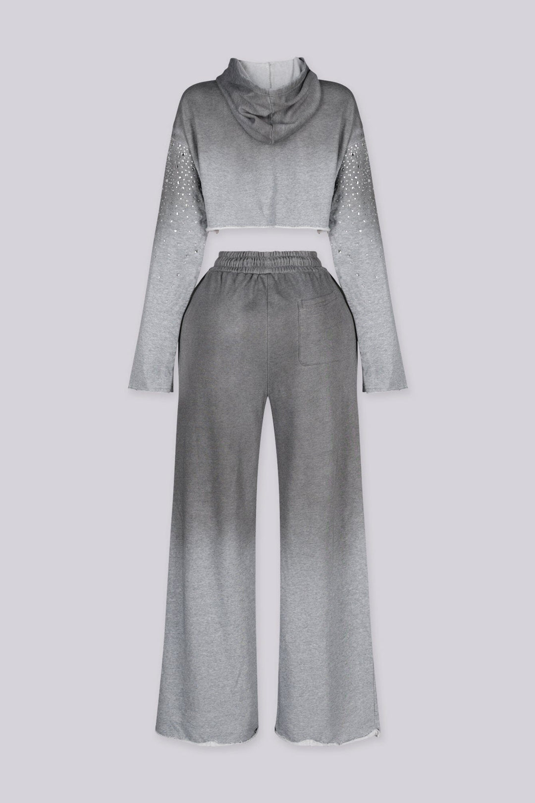 Mireya Rhinestone Hoodie &amp; Wide Leg Pants SET