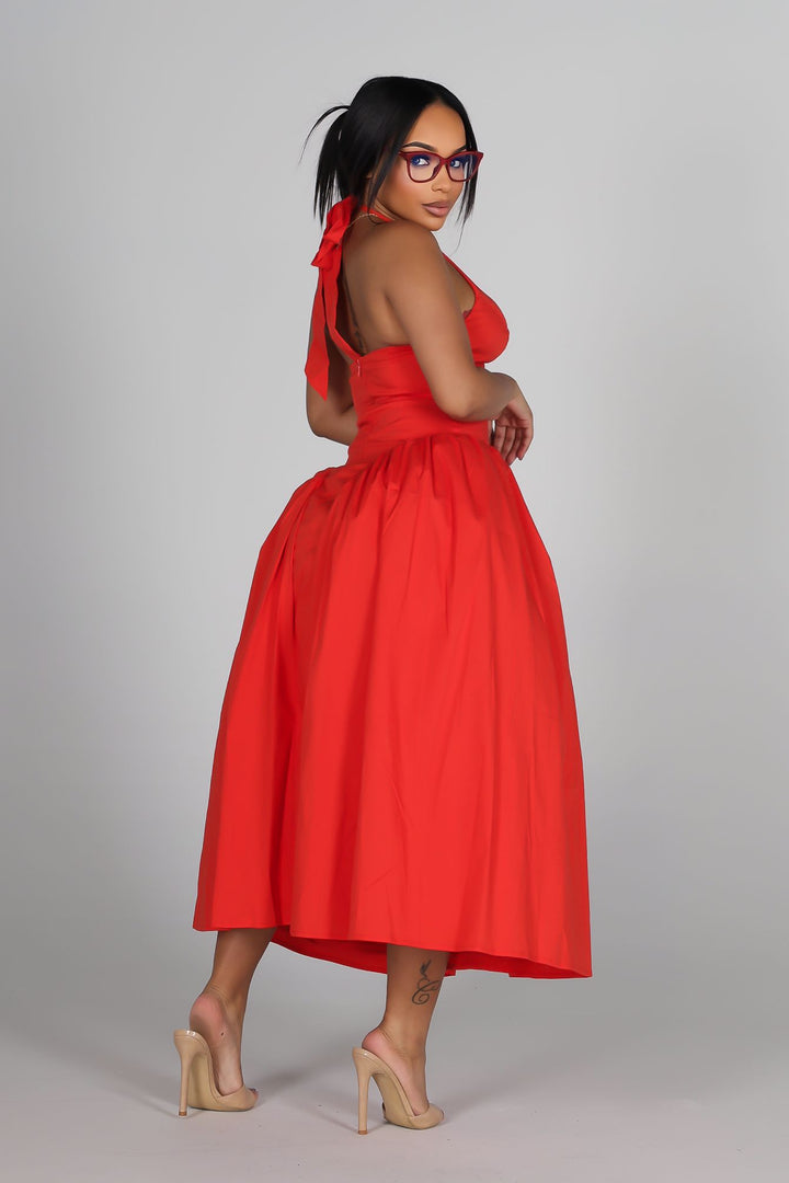 Ophelia Red Princess Maxi Dress