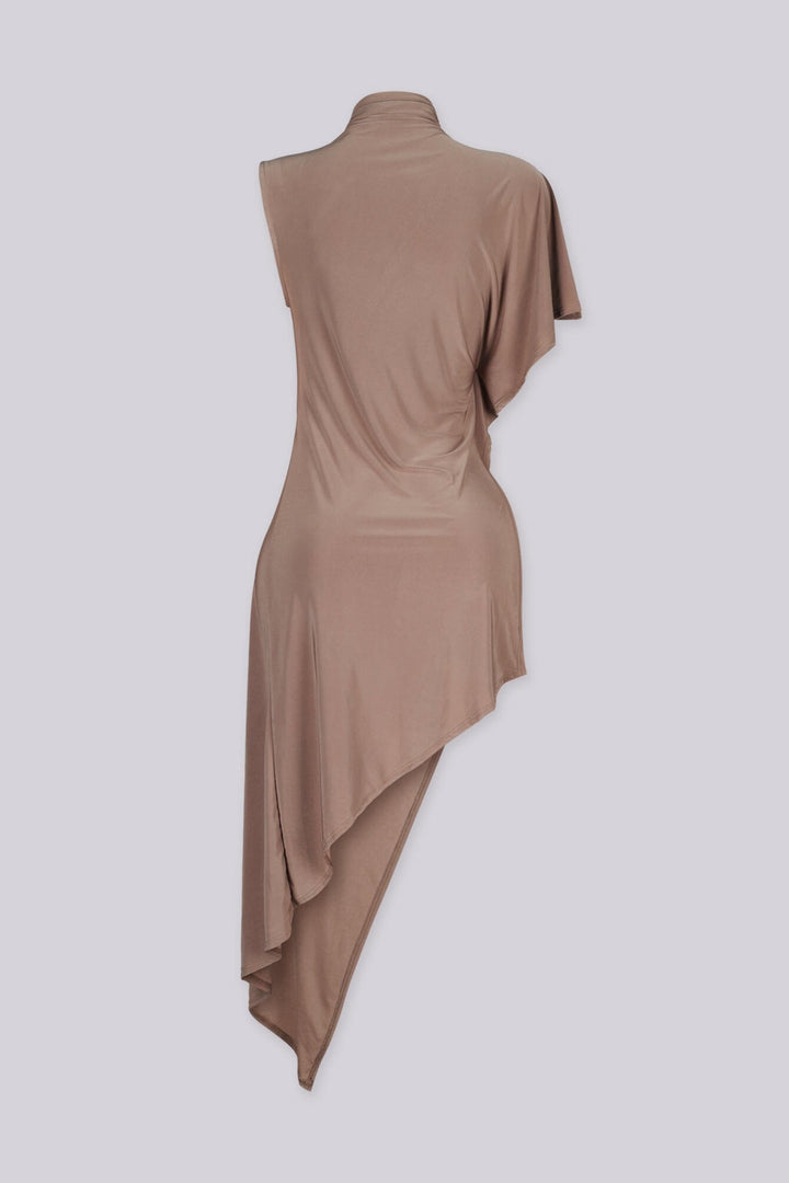 Ottilie Asymmetric flutter sleeve Top