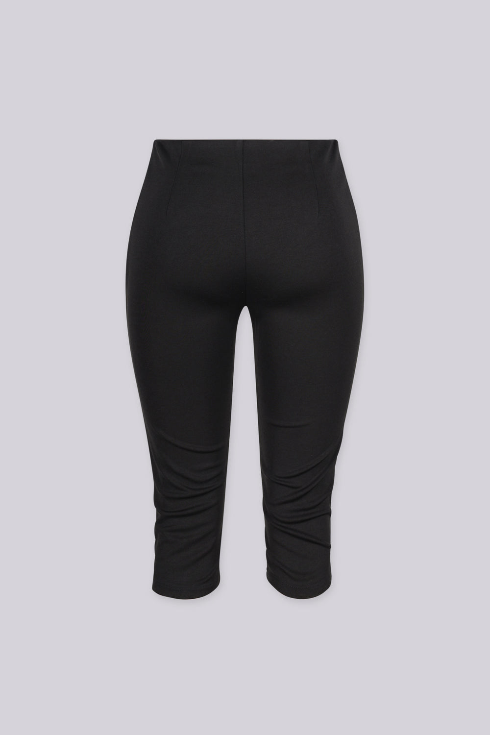 High waisted tailored capri pants with tapered leg