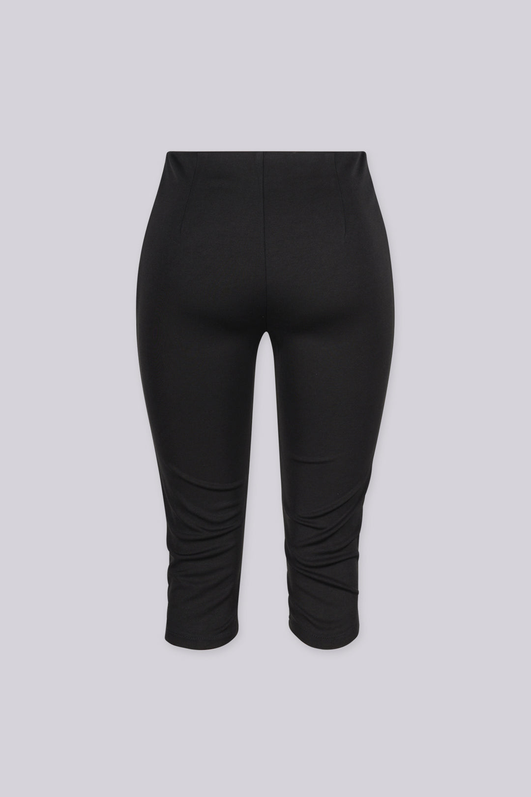 High waisted tailored capri pants with tapered leg