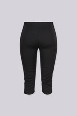 High waisted tailored capri pants with tapered leg