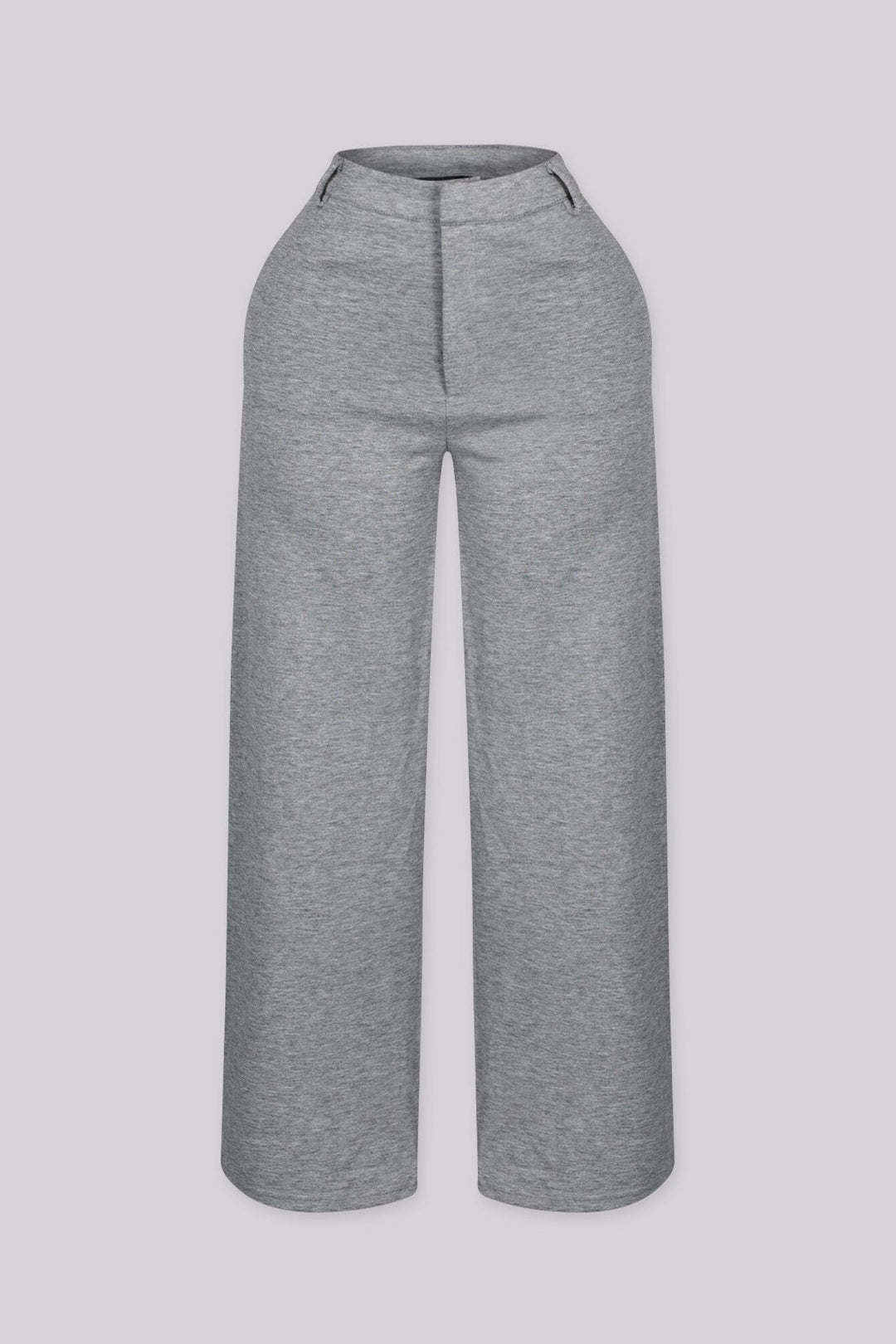 High rise wide leg pants with slight barrel silhouette and side pockets