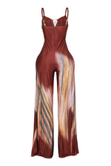 Playing Me Print Cami Jumpsuit