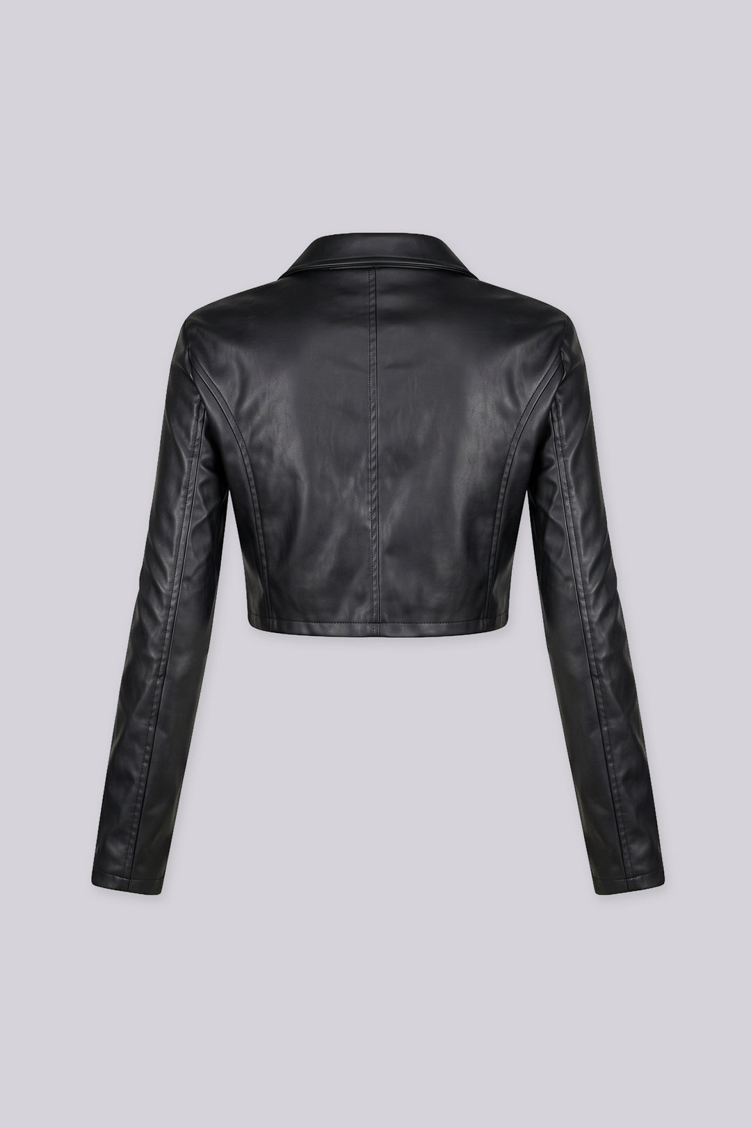 Porcelain Faux Leather Moto Jacket