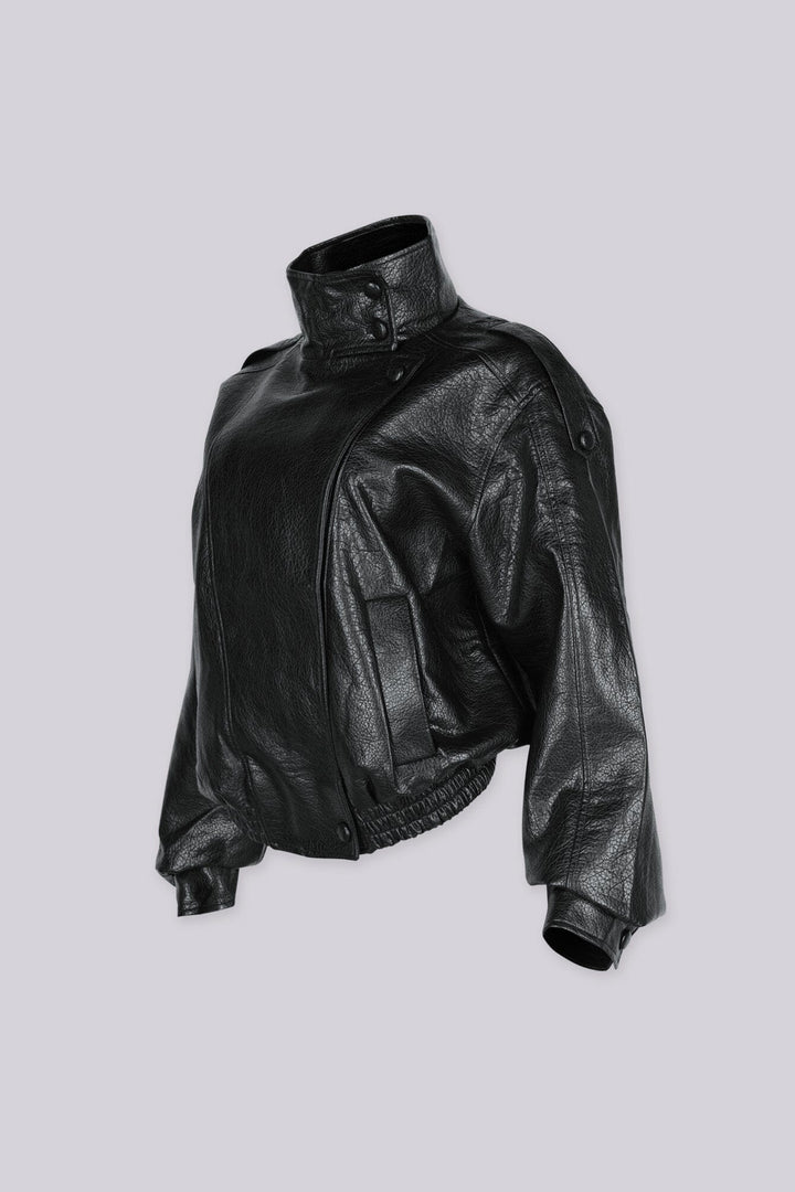 Presley Faux Leather Cinched Moto Jacket