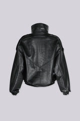 Presley Faux Leather Cinched Moto Jacket