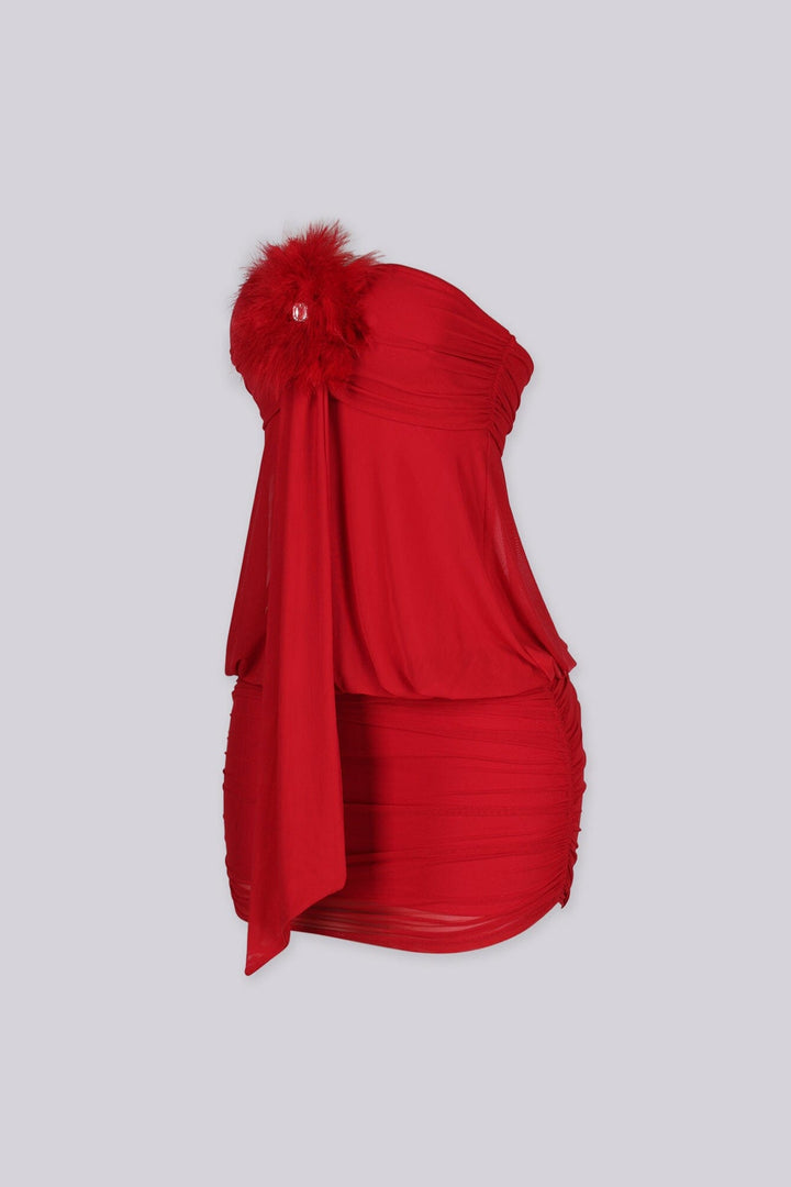Riviella Ruched Peplum Mini Dress