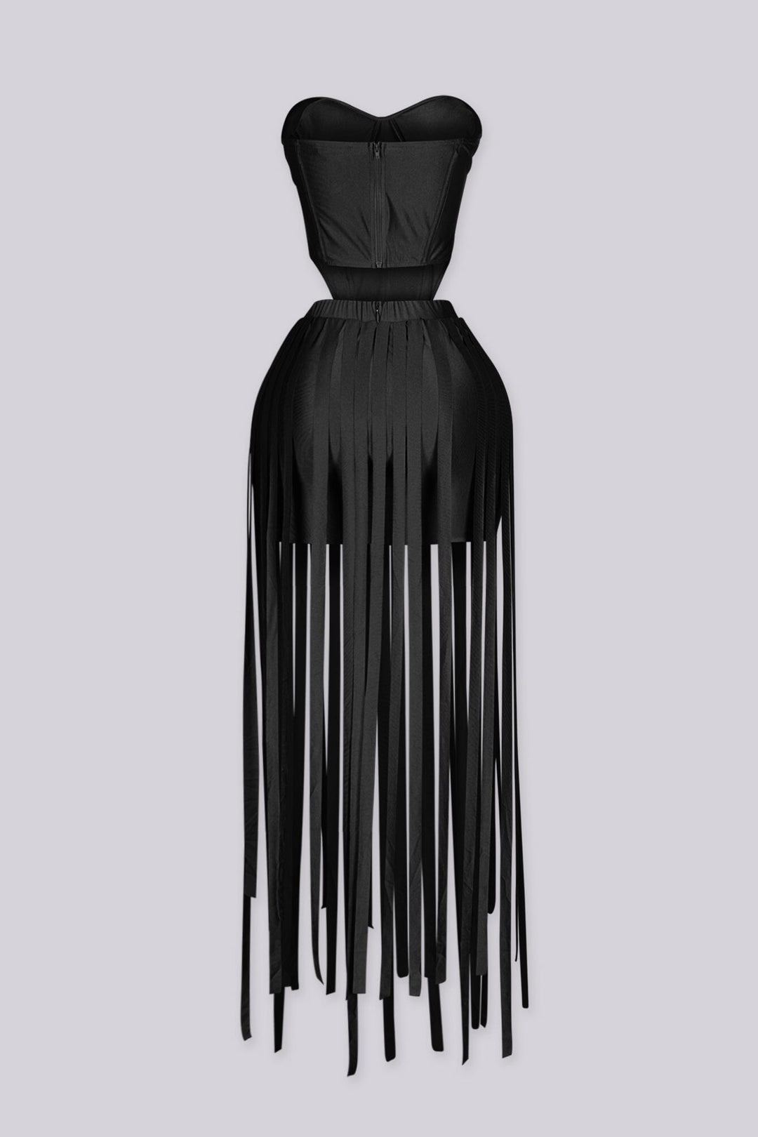 Rosalind Rosette Corset Top &amp; Fringe Skirt SET