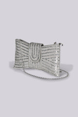 Rosalyn Rhinestone Bow Clutch Bag
