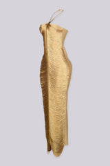 Selkie Fringe Drape Midi Dress