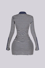 Shore Thing Striped Collared Top, Bralette &amp; Skirt SET