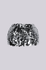 Silver sequin mini skirt with attached inner shorts