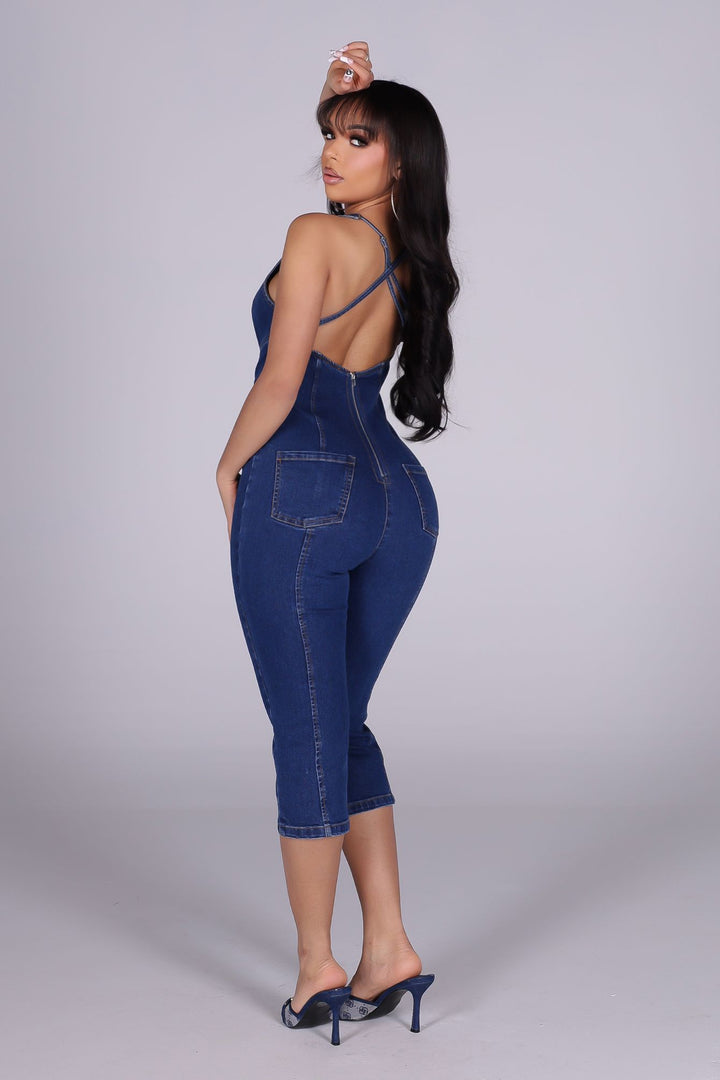 Skyline Crossback Capri Jumpsuit