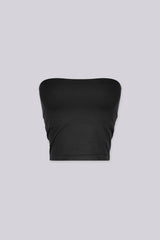 Smooth strapless straight neckline tube top, Slip on closure