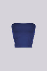 Smooth strapless straight neckline tube top, Slip on closure