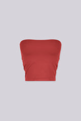 Smooth strapless straight neckline tube top, Slip on closure