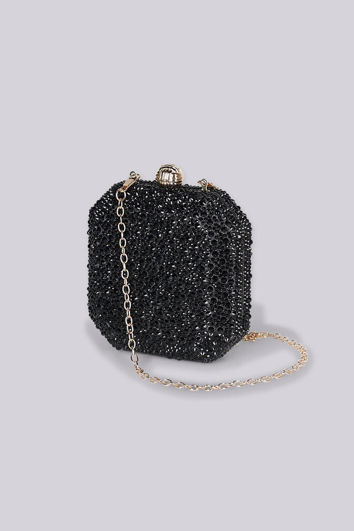 Starla Rhinestone Square Clutch Bag