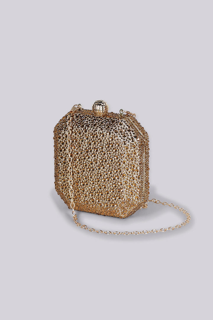 Starla Rhinestone Square Clutch Bag