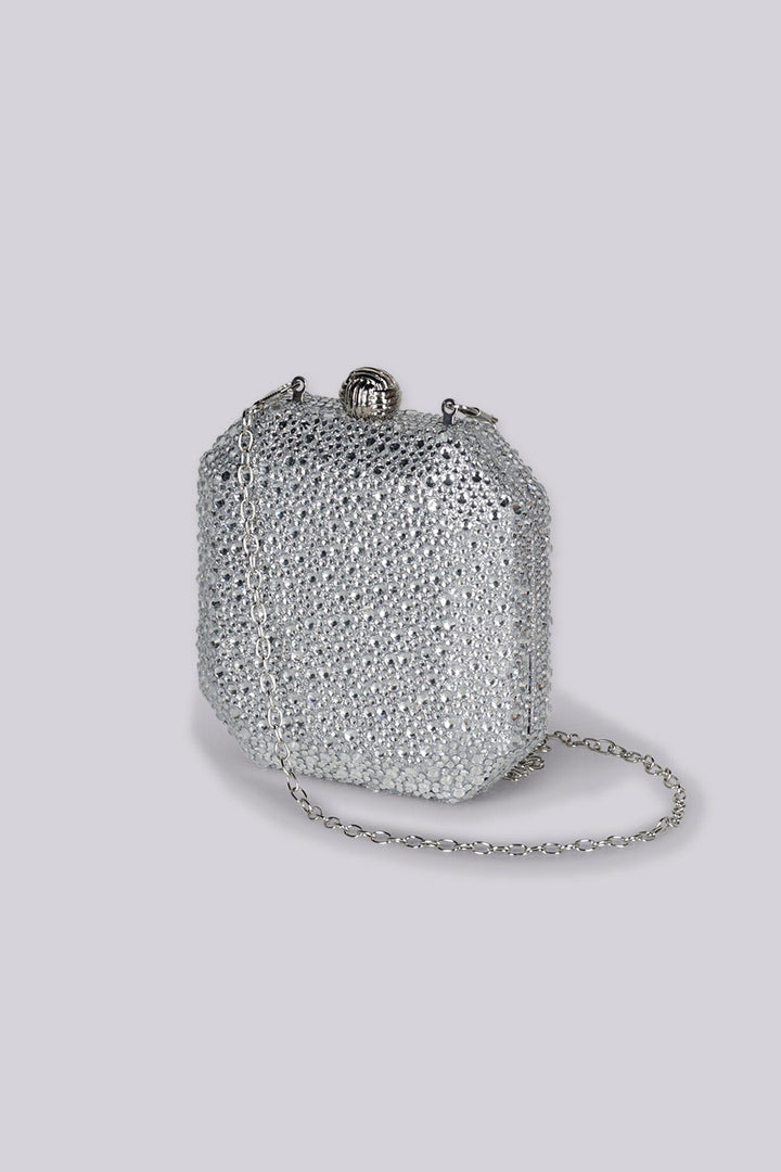 Starla Rhinestone Square Clutch Bag