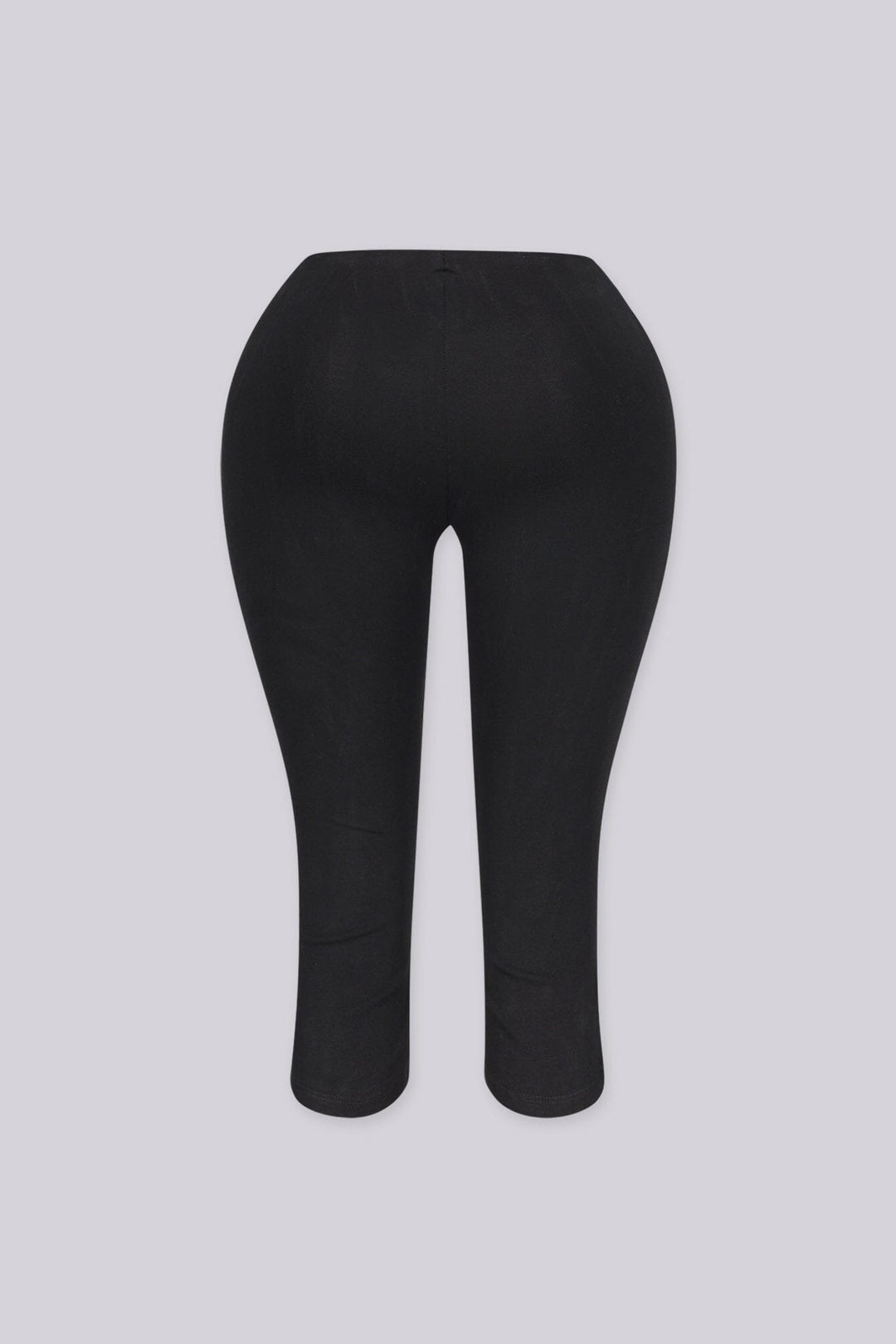 Stretch knit capri pants with elasticated waistband, Slim straight leg with side slit at hem