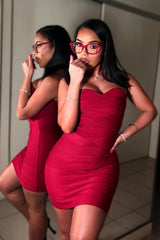Sweetheart Bandage Micro Mini Dress