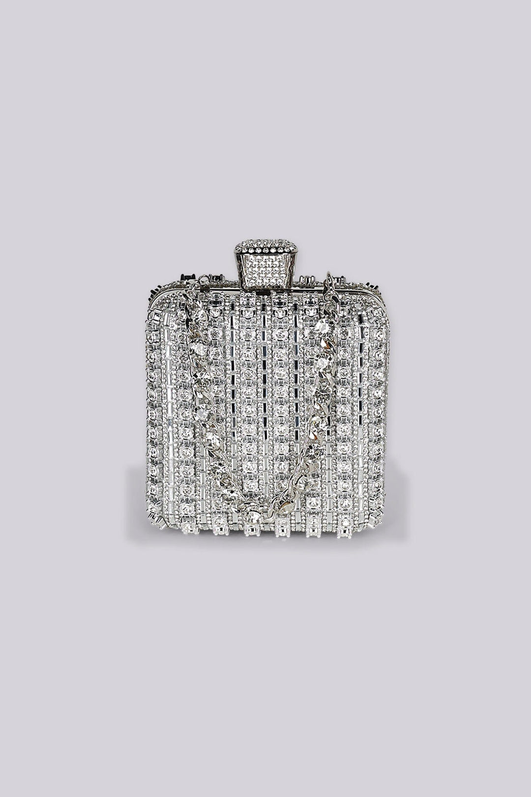 Tallulah Rhinestone Stripe Mini Clutch Bag