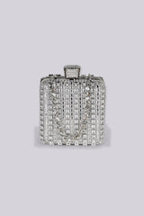 Tallulah Rhinestone Stripe Mini Clutch Bag