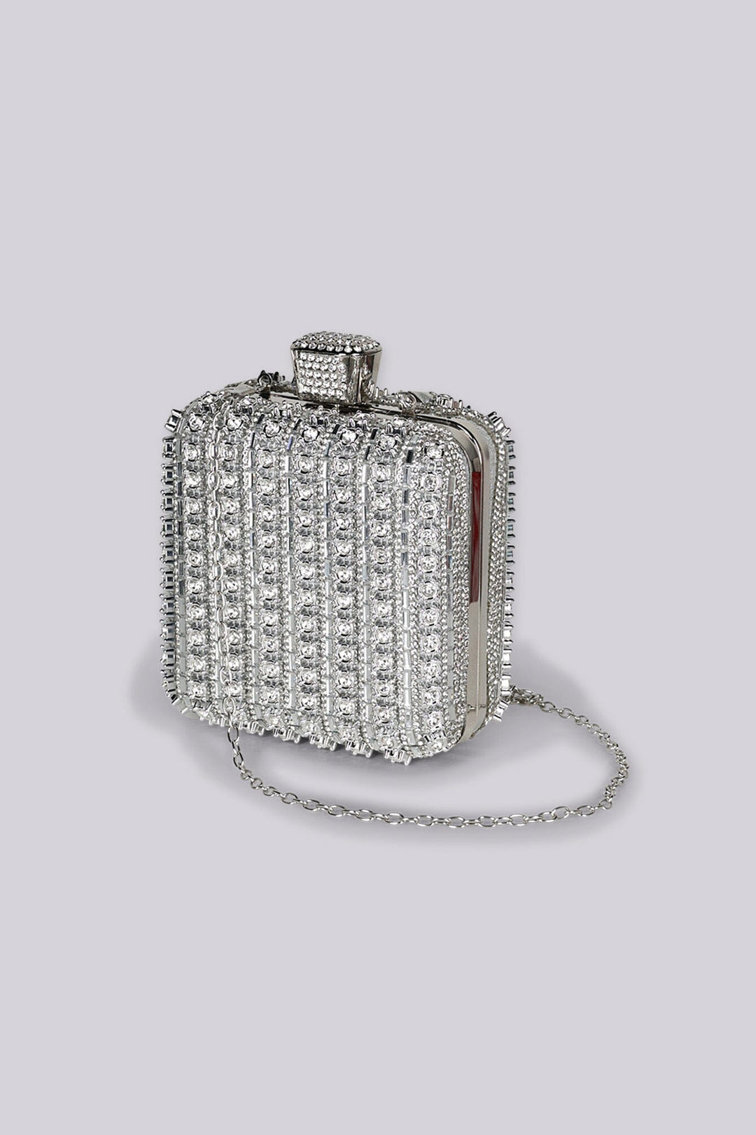Tallulah Rhinestone Stripe Mini Clutch Bag