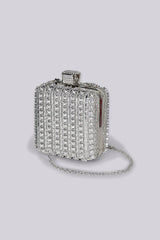 Tallulah Rhinestone Stripe Mini Clutch Bag