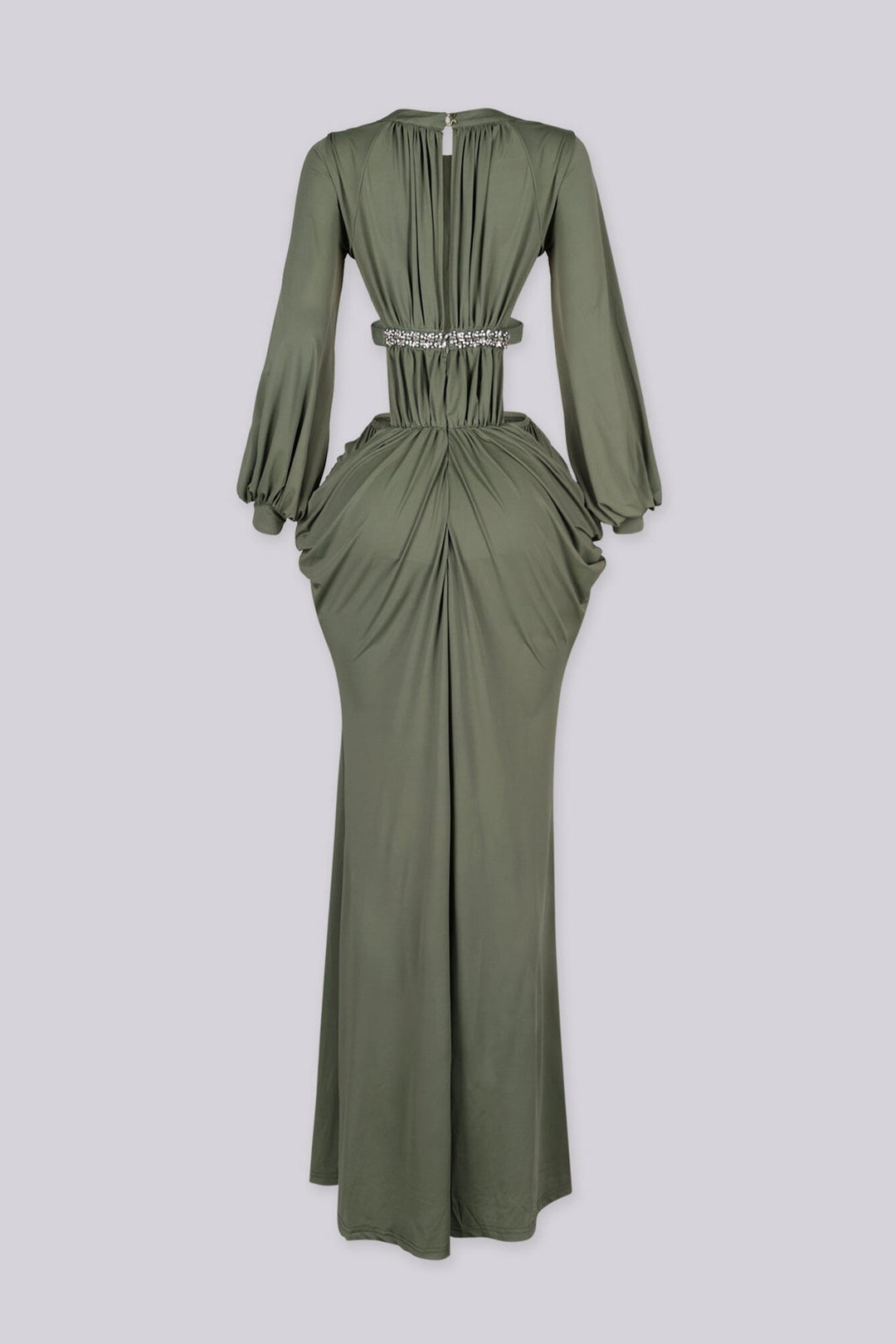 Tamsin Cutout Draped Slit Maxi Dress