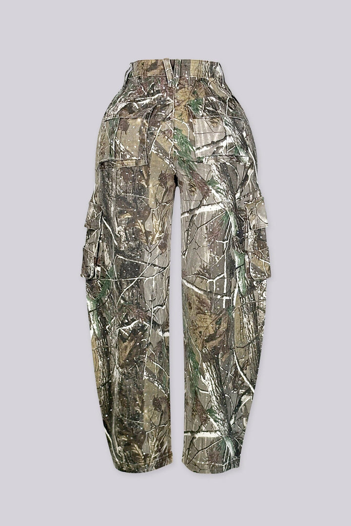Timber Camo Print Cargo Pants